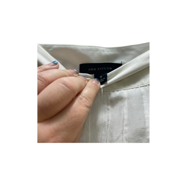 Anna Taylor Flare white mid length skirt NWT sz 8 - Picture 3 of 5